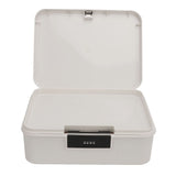 Password Storage Box 16L Capacity Compartment Design File Storage Case Document Organizer with Password Lock for Important Documents Files Items White