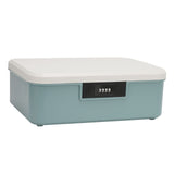 Password Storage Box 16L Capacity Compartment Design File Storage Case Document Organizer with Password Lock for Important Documents Files Items Blue