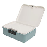 Password Storage Box 16L Capacity Compartment Design File Storage Case Document Organizer with Password Lock for Important Documents Files Items Blue
