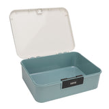 Password Storage Box 16L Capacity Compartment Design File Storage Case Document Organizer with Password Lock for Important Documents Files Items Blue