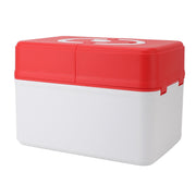 Medicine Storage Box Emergency Supplies Organizer Medical Kit Container for Kindergarten School Home Red