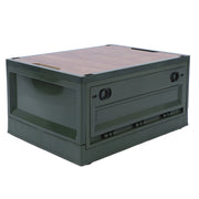 Foldable Camping Storage Box with Lids Versatile Stackable Movable Portable Camping Storage Bin with Wheels for Home Outdoor OD Green Large 52L In Australia - Darrahopens