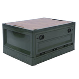 Foldable Camping Storage Box with Lids Versatile Stackable Movable Portable Camping Storage Bin with Wheels for Home Outdoor OD Green Large 52L In Australia - Darrahopens