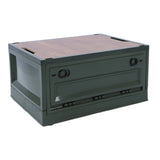 Foldable Camping Storage Box with Lids Versatile Stackable Movable Portable Camping Storage Bin with Wheels for Home Outdoor OD Green Large 52L In Australia - Darrahopens