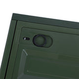 Foldable Camping Storage Box with Lids Versatile Stackable Movable Portable Camping Storage Bin with Wheels for Home Outdoor OD Green Large 52L