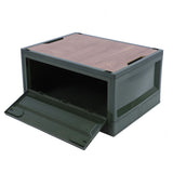 Foldable Camping Storage Box with Lids Versatile Stackable Movable Portable Camping Storage Bin with Wheels for Home Outdoor OD Green Large 52L
