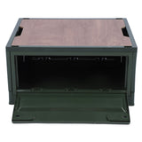 Foldable Camping Storage Box with Lids Versatile Stackable Movable Portable Camping Storage Bin with Wheels for Home Outdoor OD Green Large 52L