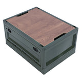 Foldable Camping Storage Box with Lids Versatile Stackable Movable Portable Camping Storage Bin with Wheels for Home Outdoor OD Green Large 52L