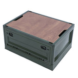 Foldable Camping Storage Box with Lids Versatile Stackable Movable Portable Camping Storage Bin with Wheels for Home Outdoor OD Green Large 52L