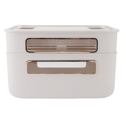 Router Storage Box 2 Layer Dust Proof Multifunctional with Lid Cable Management Router Box for Modem Network Cable Remote Control In Australia - Darrahopens