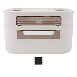 Router Storage Box 2 Layer Dust Proof Multifunctional with Lid Cable Management Router Box for Modem Network Cable Remote Control