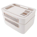 Router Storage Box 2 Layer Dust Proof Multifunctional with Lid Cable Management Router Box for Modem Network Cable Remote Control