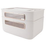 Router Storage Box 2 Layer Dust Proof Multifunctional with Lid Cable Management Router Box for Modem Network Cable Remote Control