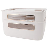 Router Storage Box 2 Layer Dust Proof Multifunctional with Lid Cable Management Router Box for Modem Network Cable Remote Control
