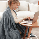Heated Blanket Soft Flannel Electric Throw Heating Blanket with 3 Time Settings 6 Heat Settings Machine Washable 130x160cm / 51.2x63.0in