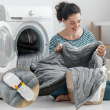 Heated Blanket Soft Flannel Electric Throw Heating Blanket with 3 Time Settings 6 Heat Settings Machine Washable 130x160cm / 51.2x63.0in