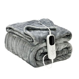 Heated Blanket Soft Flannel Electric Throw Heating Blanket with 3 Time Settings 6 Heat Settings Machine Washable 130x180cm / 51.2x70.9in