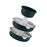 3 Tier Rotable Hot Pot Vegetable Tray Multifunctional Rotating Hot Pot Platter Fruit Snack Plate for Home Kitchen