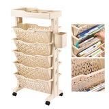 Slim Storage Cart Multi Layer Versatile Dual Sided Slim Rolling Cart Organizer Mobile Shelf for Home Bedroom Sturdy Room Office
