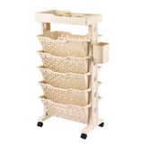 Slim Storage Cart Multi Layer Versatile Dual Sided Slim Rolling Cart Organizer Mobile Shelf for Home Bedroom Sturdy Room Office