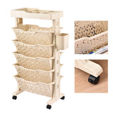 Slim Storage Cart Multi Layer Versatile Dual Sided Slim Rolling Cart Organizer Mobile Shelf for Home Bedroom Sturdy Room Office