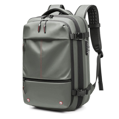 Vacuum Backpack 19 Inch Large Capacity Stylish Casual Waterproof Men Expandable Travel Backpack with Vacuum Pump for Travel Business Green In Australia - Darrahopens
