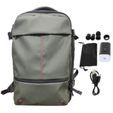 Vacuum Backpack 19 Inch Large Capacity Stylish Casual Waterproof Men Expandable Travel Backpack with Vacuum Pump for Travel Business Green In Australia - Darrahopens
