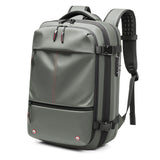 Vacuum Backpack 19 Inch Large Capacity Stylish Casual Waterproof Men Expandable Travel Backpack with Vacuum Pump for Travel Business Green