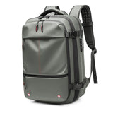 Vacuum Backpack 19 Inch Large Capacity Stylish Casual Waterproof Men Expandable Travel Backpack with Vacuum Pump for Travel Business Green