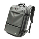 Vacuum Backpack 19 Inch Large Capacity Stylish Casual Waterproof Men Expandable Travel Backpack with Vacuum Pump for Travel Business Green