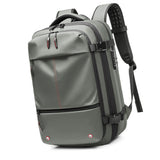 Vacuum Backpack 19 Inch Large Capacity Stylish Casual Waterproof Men Expandable Travel Backpack with Vacuum Pump for Travel Business Green
