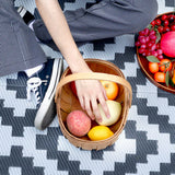 Outdoor Area Carpet PP Woven Waterproof Non Slip Breathable UV Proof RV Rug for Patio Garden Beach Lawn 6 X 9F / 1.8 X 2.7m