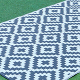 Outdoor Area Carpet PP Woven Waterproof Non Slip Breathable UV Proof RV Rug for Patio Garden Beach Lawn 6 X 9F / 1.8 X 2.7m