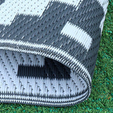 Outdoor Area Carpet PP Woven Waterproof Non Slip Breathable UV Proof RV Rug for Patio Garden Beach Lawn 6 X 9F / 1.8 X 2.7m