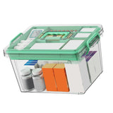Portable Medicine Box Multilayer Large Capacity Emergency First Aid Kit Box with Handle for Home Travel Office
