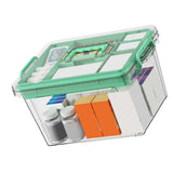 Portable Medicine Box Multilayer Large Capacity Emergency First Aid Kit Box with Handle for Home Travel Office
