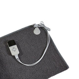 Heated Blanket Carbon Fiber Far IR Heating 9 Gear Temperature Control Electric Blanket Throw with 12 Hour Timer Gray
