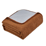 Heated Blanket Carbon Fiber Far IR Heating 9 Gear Temperature Control Electric Blanket Throw with 12 Hour Timer Brown