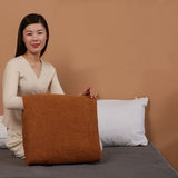 Heated Blanket Carbon Fiber Far IR Heating 9 Gear Temperature Control Electric Blanket Throw with 12 Hour Timer Brown