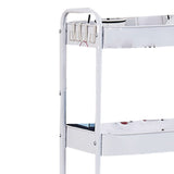 3 Tier Utility Rolling Cart with Caster Wheels Movable Multifunctional Storage Cart for Kitchen Bathroom White 4 Layers In Australia - Darrahopens