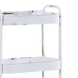 3 Tier Utility Rolling Cart with Caster Wheels Movable Multifunctional Storage Cart for Kitchen Bathroom White 4 Layers