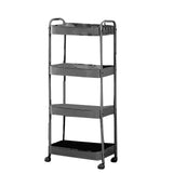 3 Tier Utility Rolling Cart with Caster Wheels Movable Multifunctional Storage Cart for Kitchen Bathroom Black 4 Layers In Australia - Darrahopens