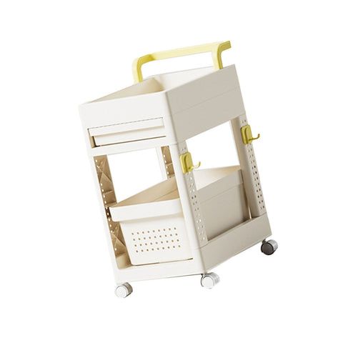 Storage Cart Space Saving Plastic Rolling Storage Organizer with Hooks Handle for Office Bedroom Dormitory Classroom with Drawer In Australia - Darrahopens