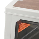 Foldable Stackable Storage Bins Multipurpose Large Capacity Plastic Storage Box with Lids for Camping Outdoor Travel