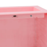 Figure Display Case with Light Sensing Constant On Function 2 Tier Mini Figure Display Box Showcase for Collectibles Action Figures Pink