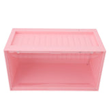 Figure Display Case with Light Sensing Constant On Function 2 Tier Mini Figure Display Box Showcase for Collectibles Action Figures Pink