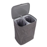 Laundry Hamper with Handles Lid Detachable Bag Fabric Laundry Separation Basket for Bathroom Utility Room S 50L