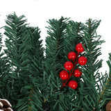 8.9ft Pre Lit Artificial Xmas Garland 50 LED Battery Operated Lighted Xmas Garland with 8 Modes for Indoor Holiday Door Home Decorations In Australia - Darrahopens