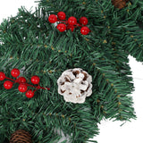 8.9ft Pre Lit Artificial Xmas Garland 50 LED Battery Operated Lighted Xmas Garland with 8 Modes for Indoor Holiday Door Home Decorations