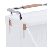 Rolling Storage Cart Multifunction Utility Rolling Storage Organizer Folding Laundry Basket with 4 Wheels for Bathroom Laundry Living Room Kitchen 2 Tier